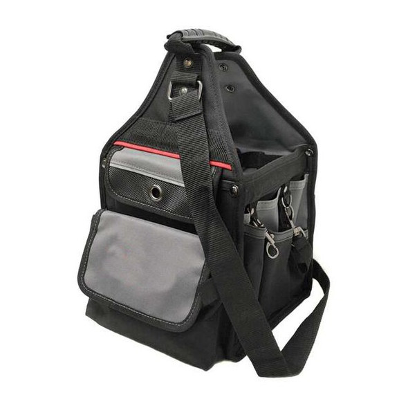 Westward Tool Tote, Black, Polyester, 12 Pockets 32PJ32