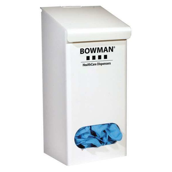 Glove Dispenser, PVC, Holds Bulk ,White ,11-1/4 in H x 5 in W x 4-1/2 in D