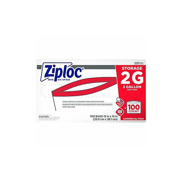 Ziploc Reclosable Bag, 15 in L, 13 in W, PK100 682253 Ziploc Reclosable Bag, 15 in L, 13 in W, PK100 682253