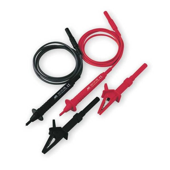 Megger Test Lead Set,3.9 ft Test Lead L,Blk/Rd 1002-015