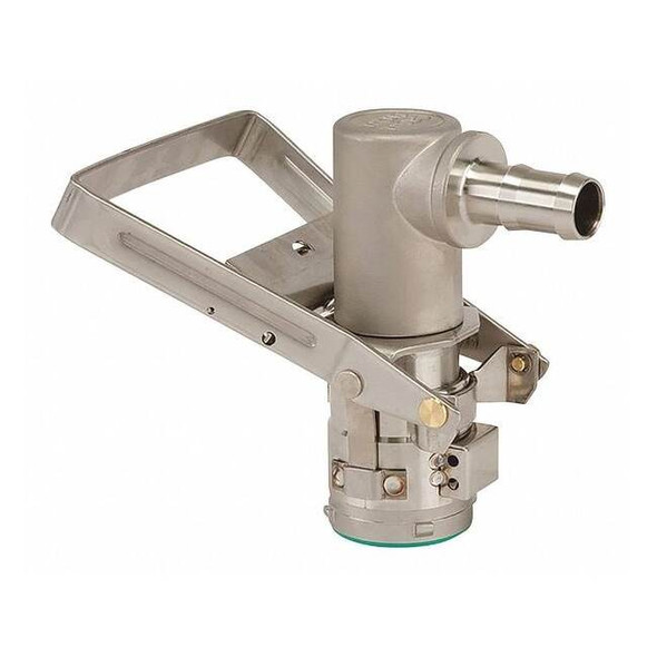 Piusi Coupler,SSBody,90Outlet,3/4inHoseBarb F1536000C