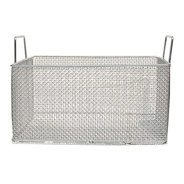 Rectangular Parts Washing Basket, #4 Mesh Size, Stainless Steel, Silver