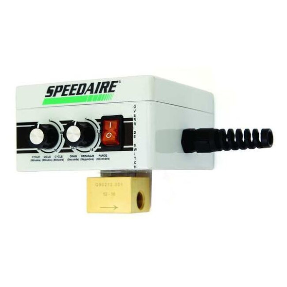 Speedaire Auto Drain Valve, Drain Size 1/4", 4.0 gpm, Amps AC: 0.3 A 8505-4-110