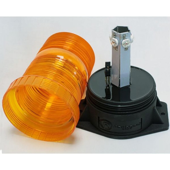 Railhead Gear Warning Strobe, Amber, LED, 12 to 90VDC, Depth: 4 in M490-LED DCA