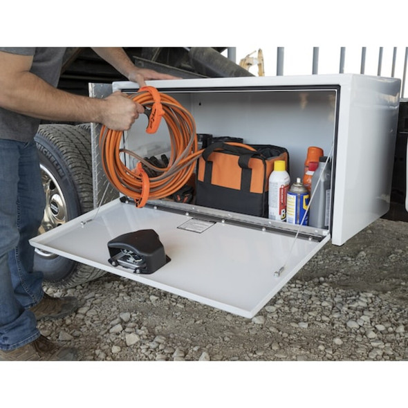 Buyers Products 18x18x60 Inch White Steel Underbody Truck Box 1702415