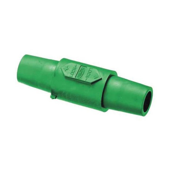 Hubbell Wiring Device-Kellems Double Connector,Grn,Female-Female,Taper HBLDFGN