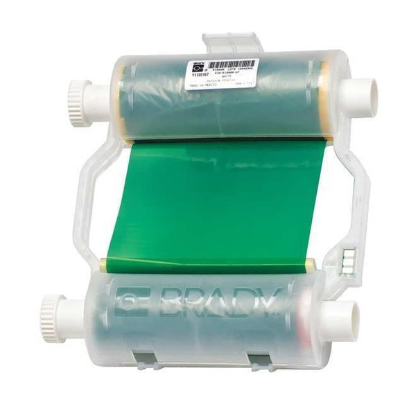 Label Printer Ribbon, B30 Series, Green, 4.33 in W x 200 ft L