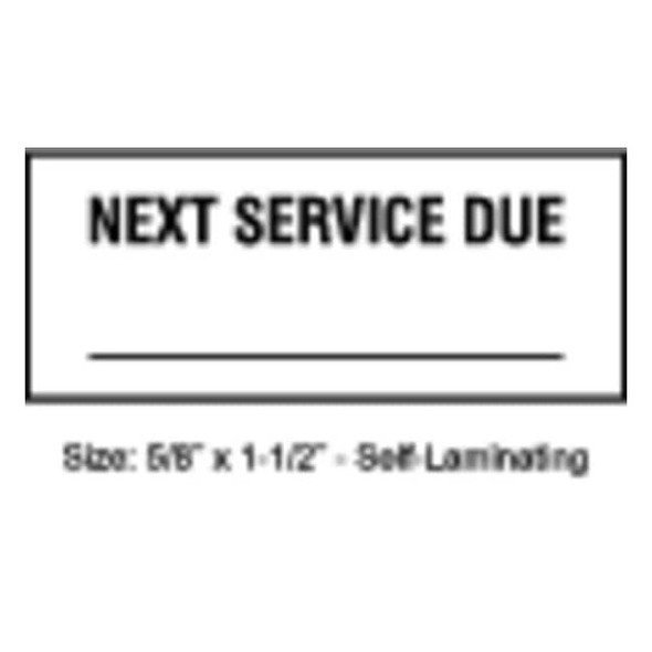 Stranco Inspection Label, ENG, Maintenance, PK350, TCSL2-10703 TCSL2-10703