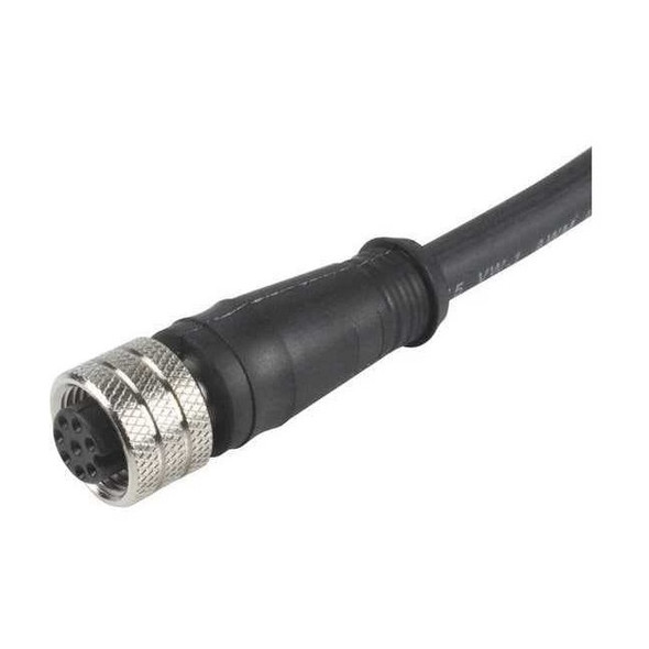 Ifm M12 Shielded Cble,Use With Encoder,5m  L E12403