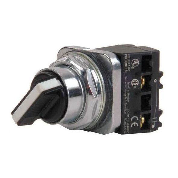 Siemens Non-Illum Selector Switch,2P,1NO,Cam A 52SA2AABK1