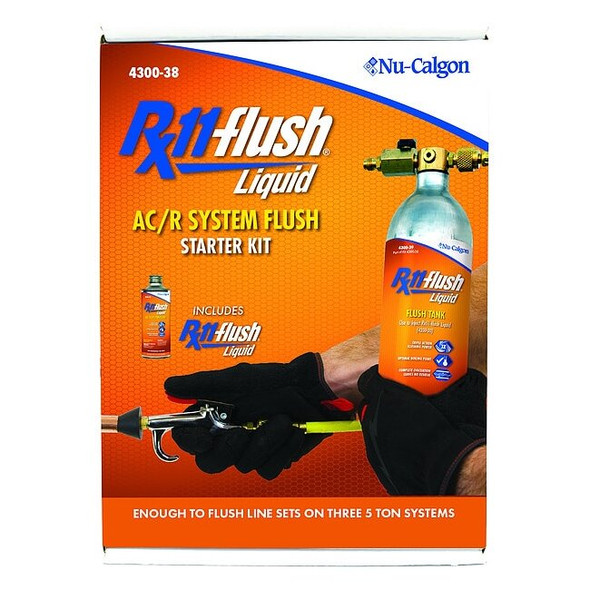 Nu-Calgon Refrigeration Flush Solvent Kit,Clear 4300-38