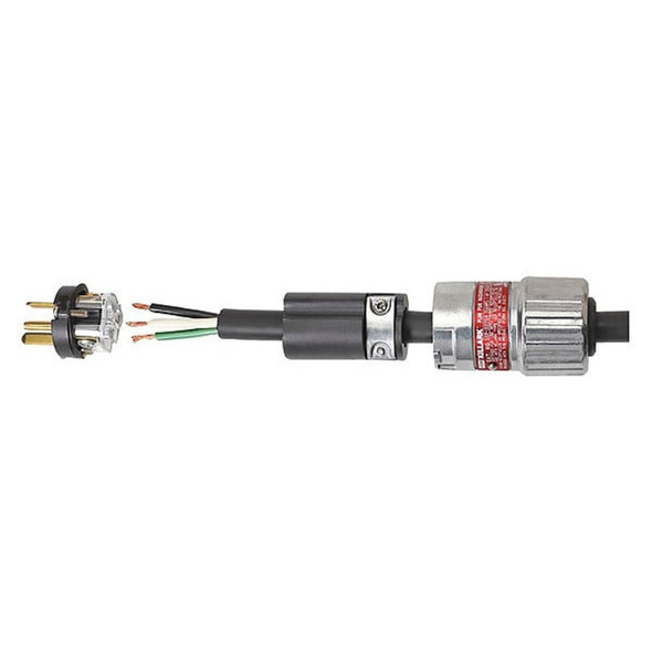 Hubbell Killark Straight Blade Plug, 1 hp, 15 A, Gray UGP-15231QWWW