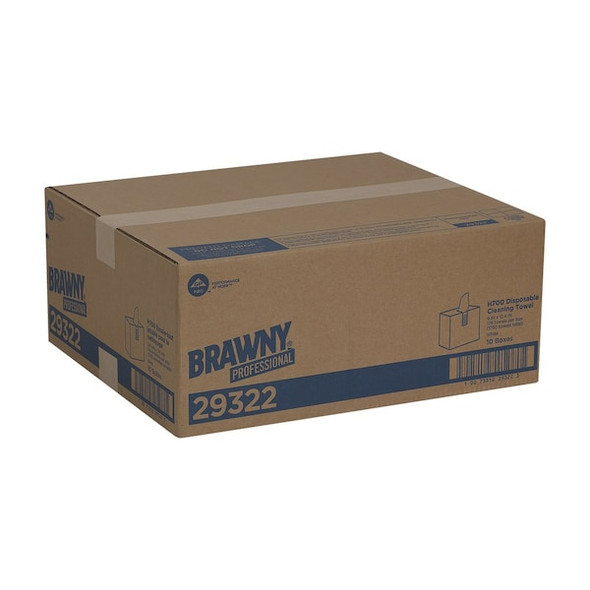 Dry Wipe, Brawny Pro Dispenser Box, Hydro-entangled HEF, 9 in x 12 1/2 in, White, 176 Sheets, 10 Pk