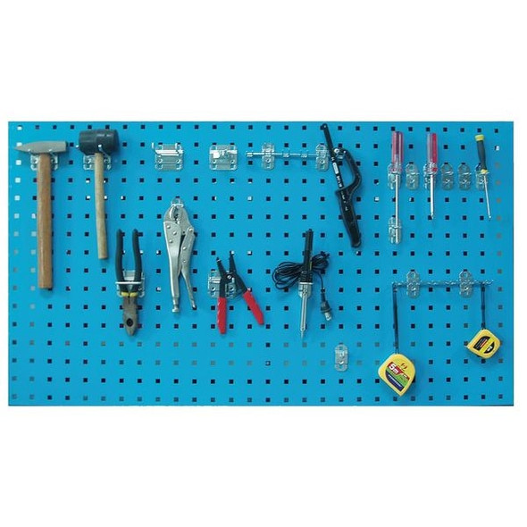 Manufacturer Varies Square Hole Pegboard, 42-1/2x24, Blue, PK2 5TPA9