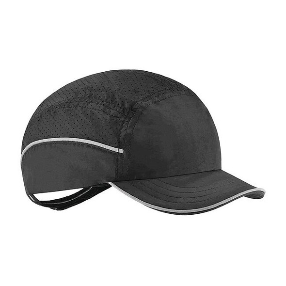 Bump Cap, Short Brim Baseball, Polyethylene, Hook-and-Loop Suspension