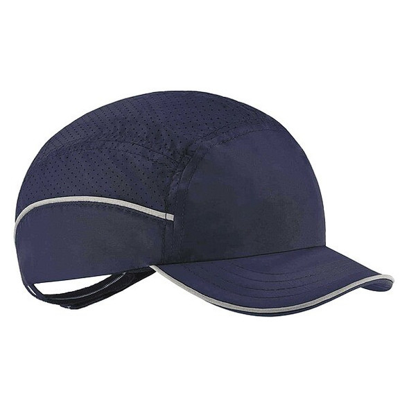 Bump Cap, Short Brim Baseball, Polyethylene, Hook-and-Loop Suspension