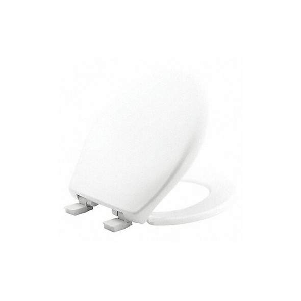Bemis Toilet Seat With Cover, Plastic, Round, White 200E4 000