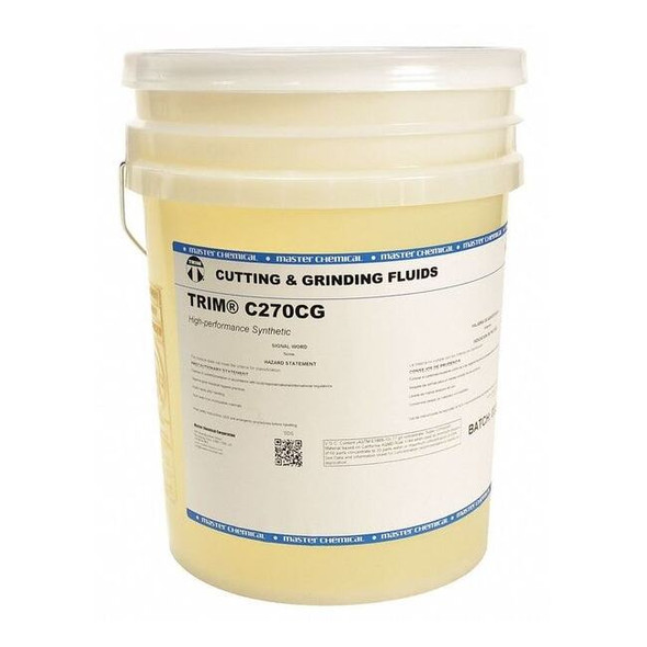 Cutting and Grinding Fluid, C270CG, Synthetic, 5 gal, Pail, Light Yellow