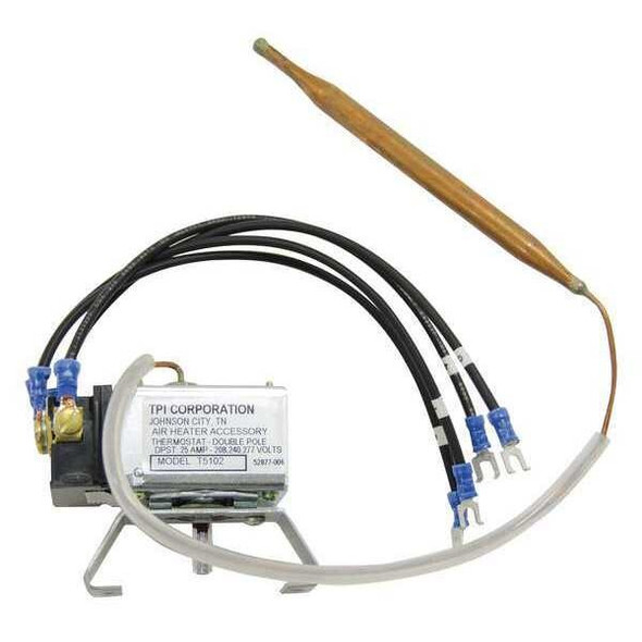 Markel Products Thermostat,38 ft.,3-1/2"D x 5"W,DPST T5102