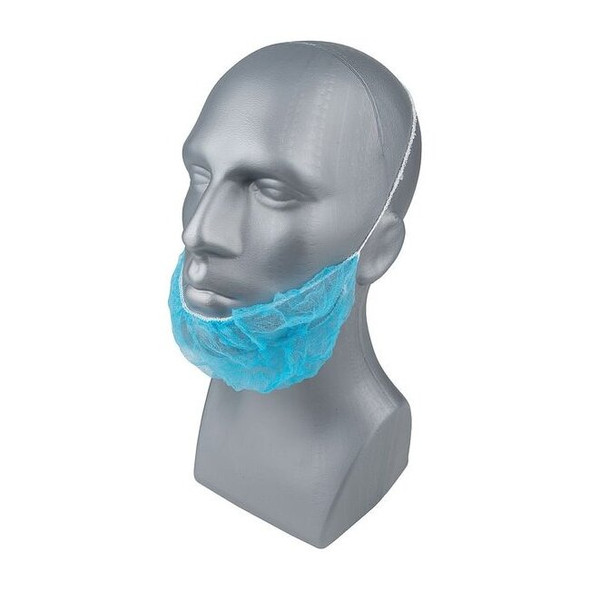 Condor Beard Cover, Polypropylene, 16 in Dia., Blue, Universal, 1000 PK 23KX02