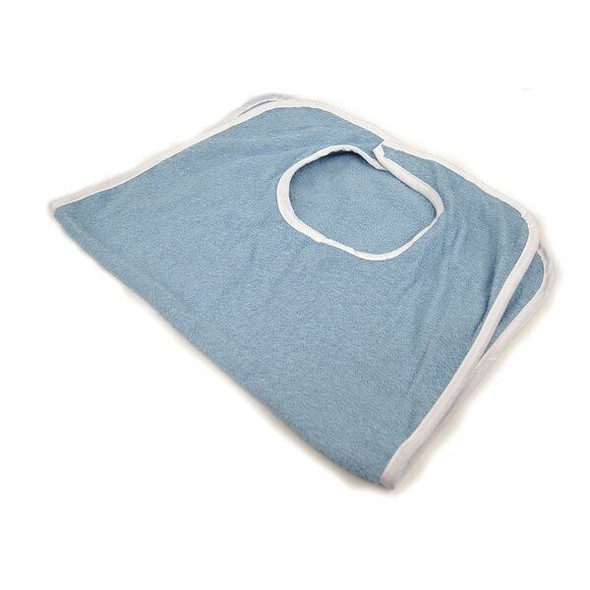 R & R Textile Terry Bib,18 in L,Blue,PK12 X14450