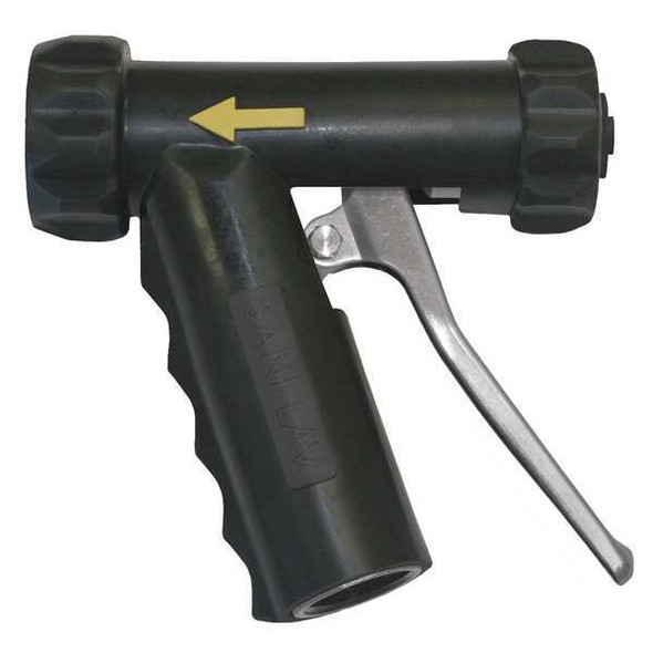 Sani-Lav Pistol Grip Spray Nozzle, 3/4" Female, 150 psi, 7 gpm, Black N1SSB