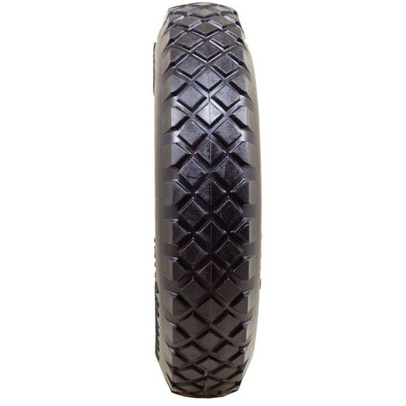 Marastar Flat Free Wheel, Polyurethane, 500lb, White 00056