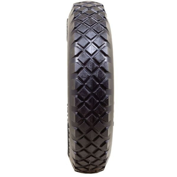 Marastar Flat Free Wheel, Polyurethane, 500lb, White 00056