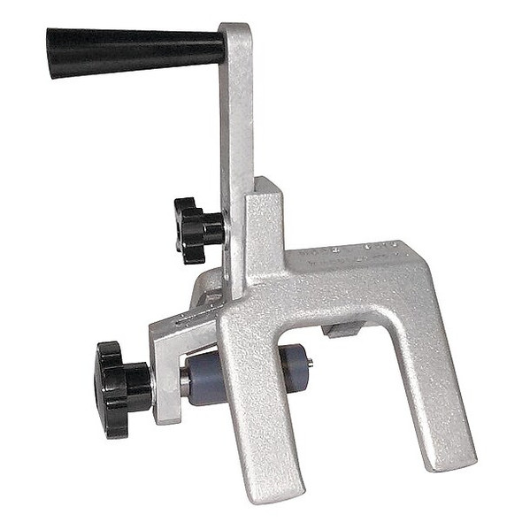 Wheeler-Rex Plastic Beveler,1-1/2 to 12 in Cap,Alum 9015