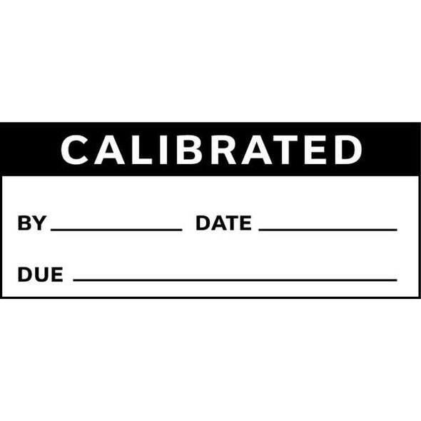 Stranco Calibration Label, ENG, Black/White, PK350, TCSL2-38481 TCSL2-38481