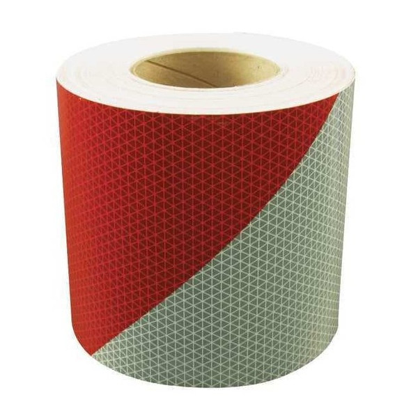 Oralite Reflective Tape,3 in. W,Red/White 18851