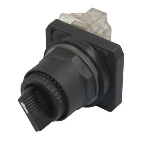 Dayton SelectorSwitch,Non-Illum,2Pos,30mm,Black 30G297