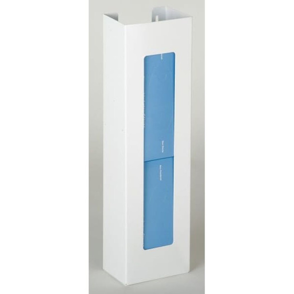 Glove Dispenser, Steel, Holds (2) Boxes ,White ,20"H x 5-1-2"W x 3-3-4"D  6GKZ0