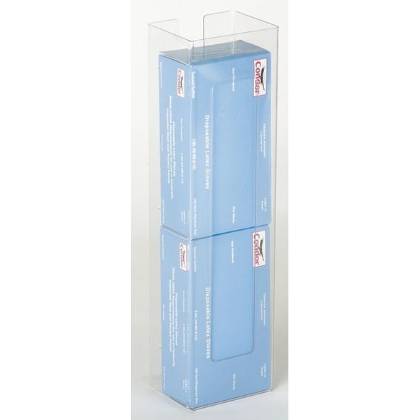 Manufacturer Varies Glove Dispenser, PETG, Holds (2) Boxes ,Clear ,20"H x 5-1/2"W x 3-3/4"D 6GKZ4