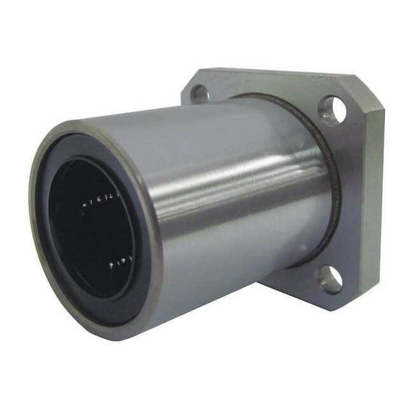 Linear Square Flange Mount Bearing, Single, 1 in Inside Dia, 2 1/4 in L