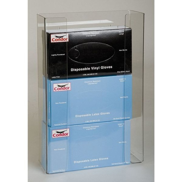 Manufacturer Varies Glove Dispenser, PETG, Holds (3) Boxes ,Clear ,16.25 X 10.75 X 4" 3RZT1