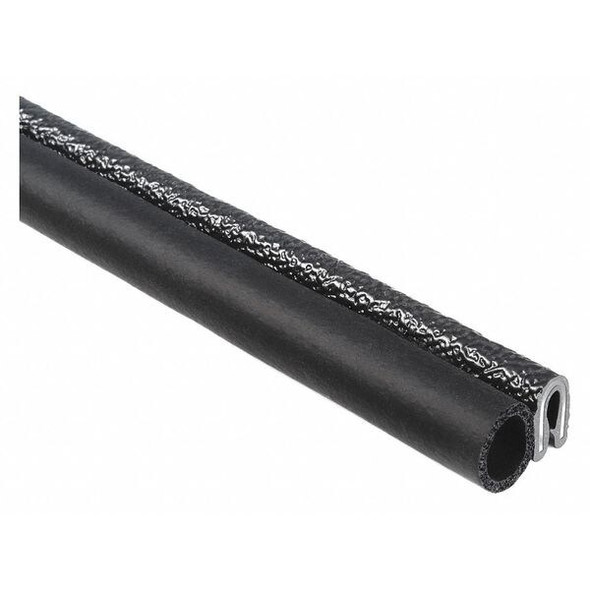Trim Seal, EPDM, 25 ft Length, 5/8 in Overall Width, Style: Trim with a Top Bulb