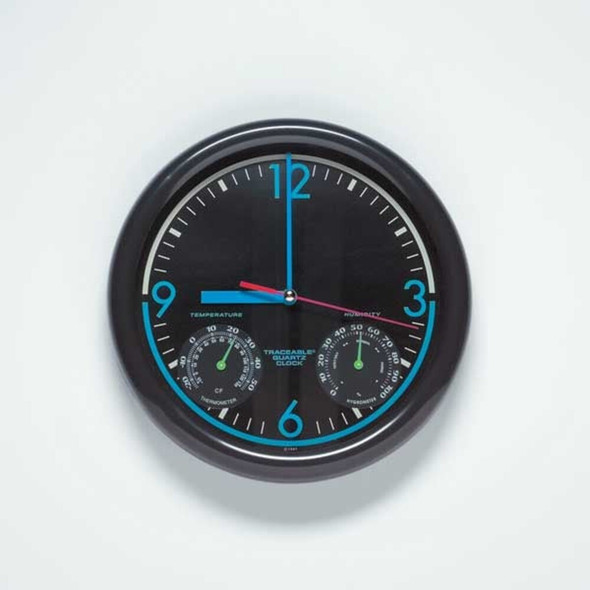 Manufacturer Varies 12-1-2" Clock w- Thermometer-Humidity 1071