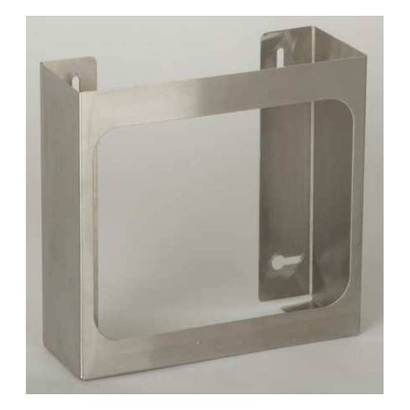 Glove Dispenser, Stainless Steel, Holds (2) Boxes ,Silver ,10"H x 12"W x 3-3/4"D