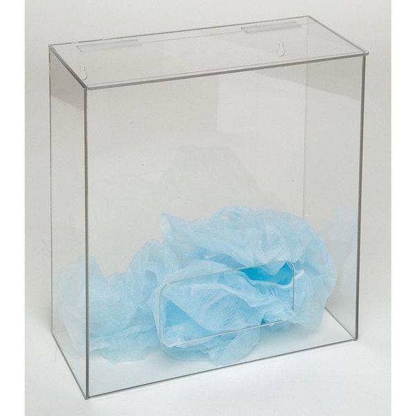 Condor Bouffant Dispenser, PETG, clear, 11-7/8 x 12-3/8 x 5-1/2" 3UZG2