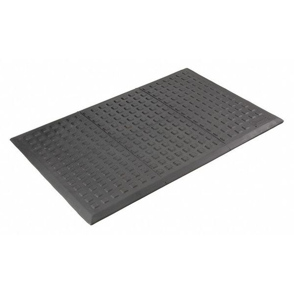 Antifatigue Mat, 5 ft. L x 3 ft. W, 5/8" Thickness, Urethane, Square Grid, Black