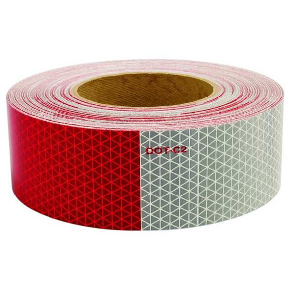 Oralite Reflective Tape,W 2 In,Red/White 18816