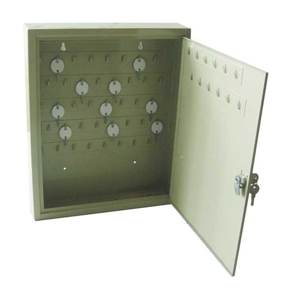 Manufacturer Varies Key Control Cabinet, Steel, Beige, 62 Key Capacity 2NET4