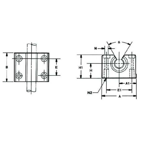 Thomson Pillow Block,1.000 In Bore,2.630 In L SPB16OPN