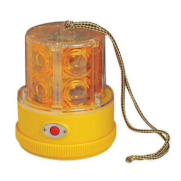 Warning Light, Amber, Steady Burn LED, 120V AC, Not Applicable FPM, 3 1/8 in Dia., (F) 1/2 in NPT
