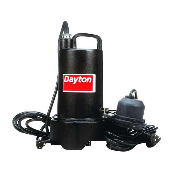 Dayton 1/2 HP 1-1/2" F Submersible Sump Pump 120V AC Diaphragm 3BB79