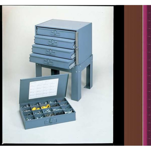 Steel, 32 compartments, 12 1-2 in D x 3 1-8 in H x 18 3-8 in W  107-95-D935