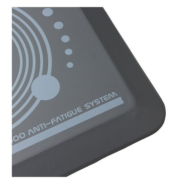 Antifatigue Mat, 32" L x 20" W, 43/64" Thickness, Polyurethane, Smooth, Gray