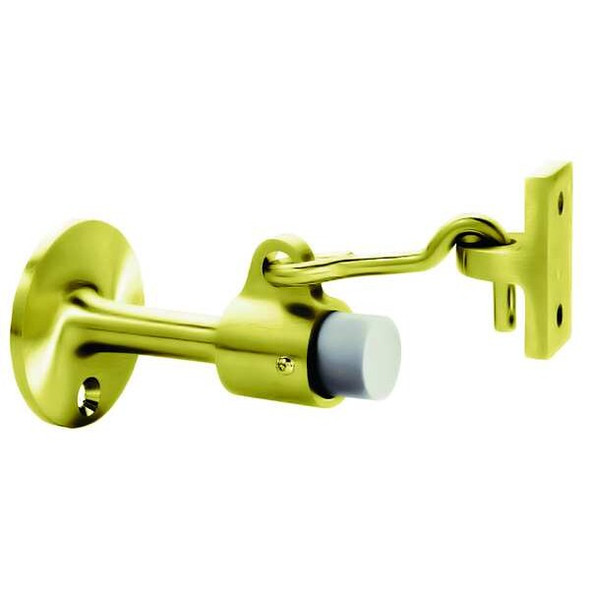 Rockwood Hook-Style Door Holder, Cast Brass, Gold, 1-3/4"H x 1-3/32"W 477.3
