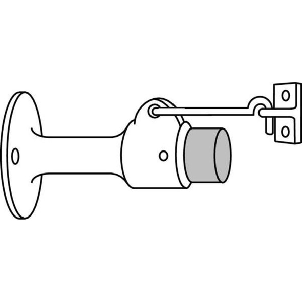 Rockwood Hook-Style Door Holder, Cast Brass, Gold, 1-3-4"H x 1-3-32"W 477.3